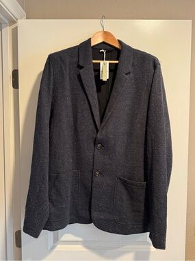 Marine Layer Pacifica Stretch Twill Blazer XL Dark Herringbone Men’s Jacket NWT